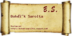 Bohák Sarolta névjegykártya